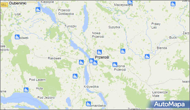 mapa Przerośl, Przerośl na mapie Targeo