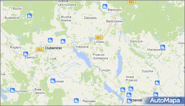 mapa Przerośl Gołdapska, Przerośl Gołdapska na mapie Targeo