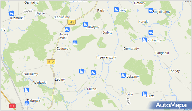 mapa Przewarszyty, Przewarszyty na mapie Targeo