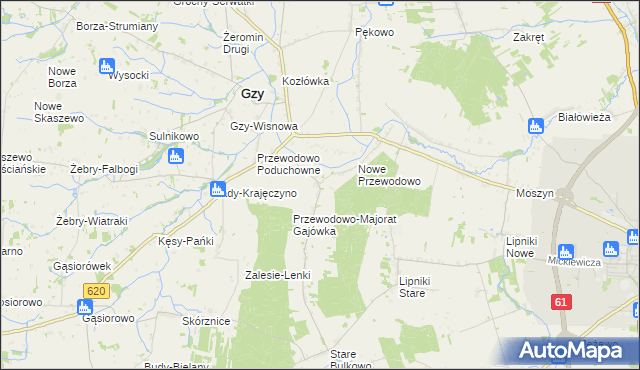 mapa Przewodowo-Majorat, Przewodowo-Majorat na mapie Targeo