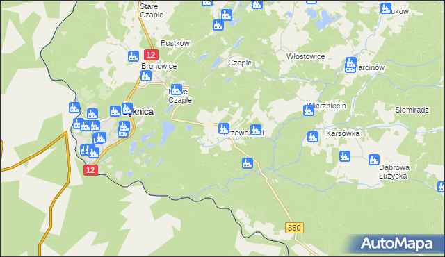 mapa Przewoźniki, Przewoźniki na mapie Targeo