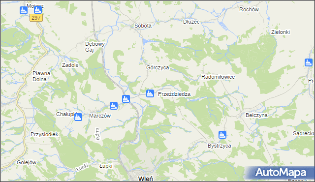 mapa Przeździedza, Przeździedza na mapie Targeo