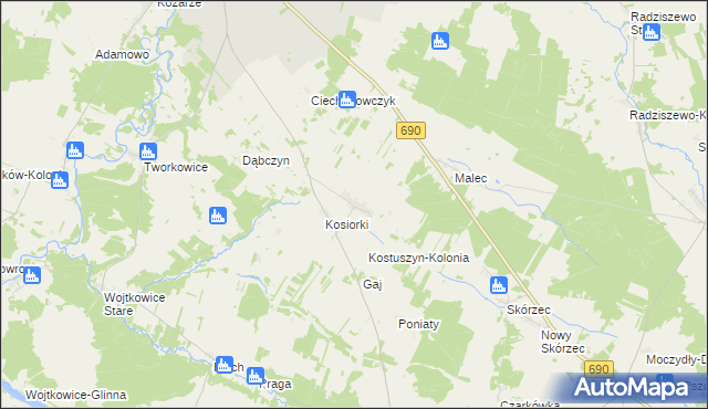 mapa Przybyszyn, Przybyszyn na mapie Targeo