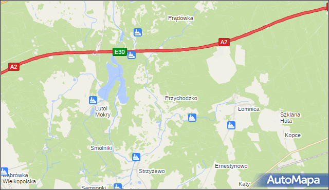 mapa Przychodzko, Przychodzko na mapie Targeo