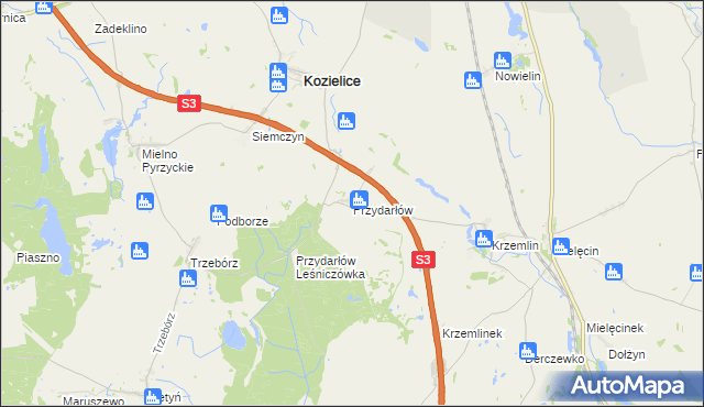 mapa Przydarłów, Przydarłów na mapie Targeo