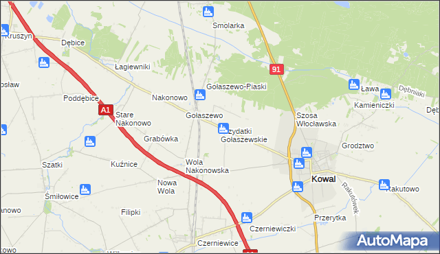 mapa Przydatki Gołaszewskie, Przydatki Gołaszewskie na mapie Targeo