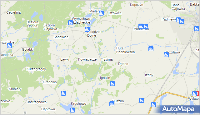 mapa Przyjma gmina Mogilno, Przyjma gmina Mogilno na mapie Targeo