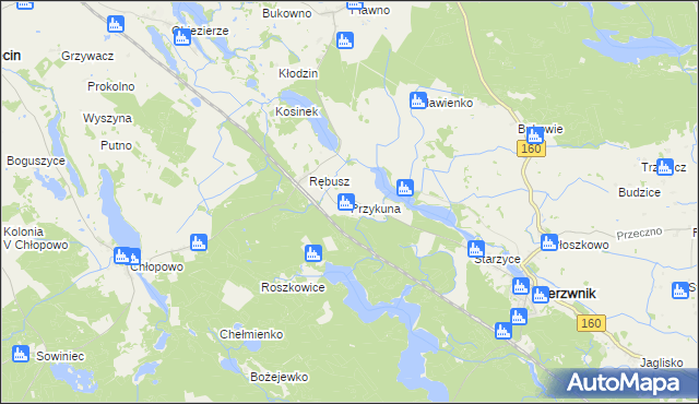 mapa Przykuna, Przykuna na mapie Targeo