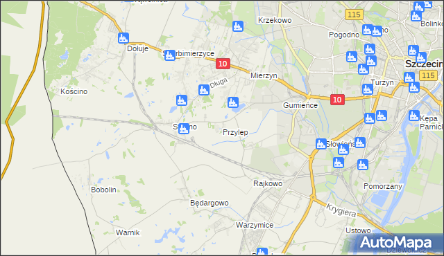 mapa Przylep, Przylep na mapie Targeo