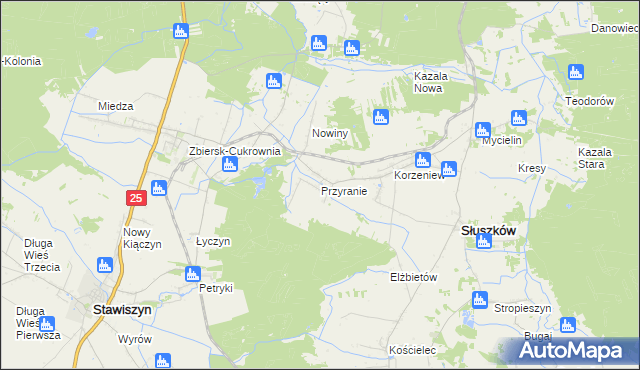 mapa Przyranie, Przyranie na mapie Targeo