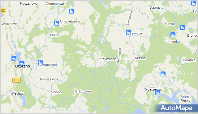 mapa Przyrzecze, Przyrzecze na mapie Targeo