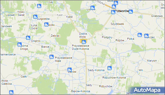 mapa Przystałowice Duże, Przystałowice Duże na mapie Targeo