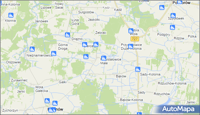 mapa Przystałowice Małe, Przystałowice Małe na mapie Targeo