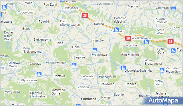 mapa Przyszowa, Przyszowa na mapie Targeo