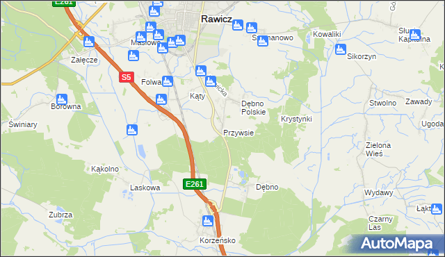 mapa Przywsie, Przywsie na mapie Targeo