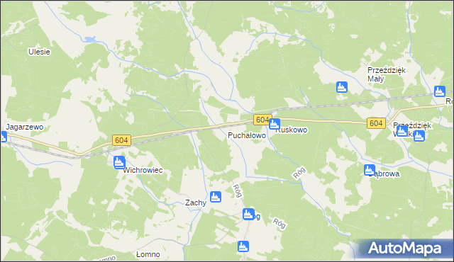 mapa Puchałowo, Puchałowo na mapie Targeo