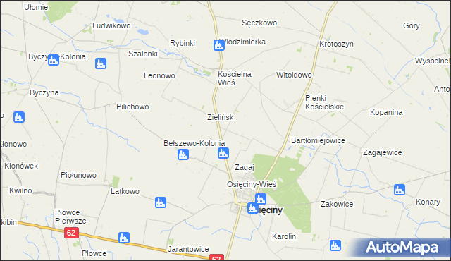 mapa Pułkownikowo, Pułkownikowo na mapie Targeo