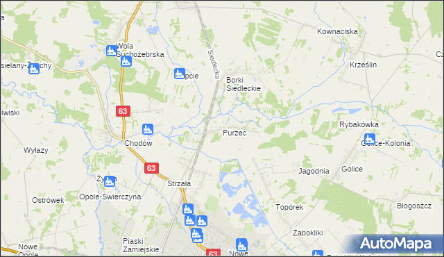 mapa Purzec, Purzec na mapie Targeo