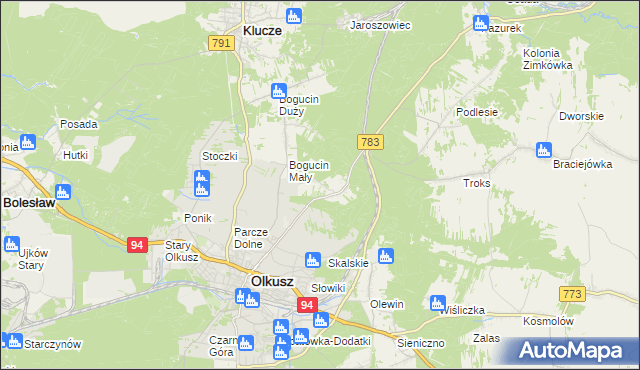 mapa Rabsztyn, Rabsztyn na mapie Targeo