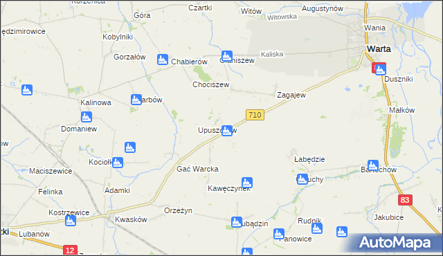 mapa Raczków, Raczków na mapie Targeo