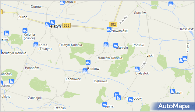 mapa Radków-Kolonia, Radków-Kolonia na mapie Targeo