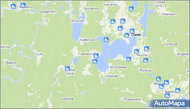 mapa Radogoszcz gmina Osiek, Radogoszcz gmina Osiek na mapie Targeo