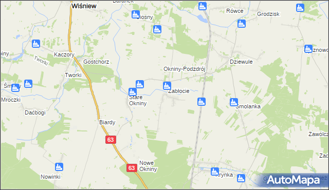 mapa Radomyśl gmina Wiśniew, Radomyśl gmina Wiśniew na mapie Targeo