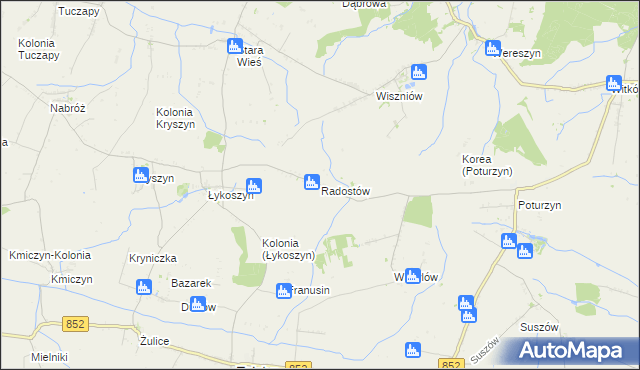 mapa Radostów gmina Mircze, Radostów gmina Mircze na mapie Targeo