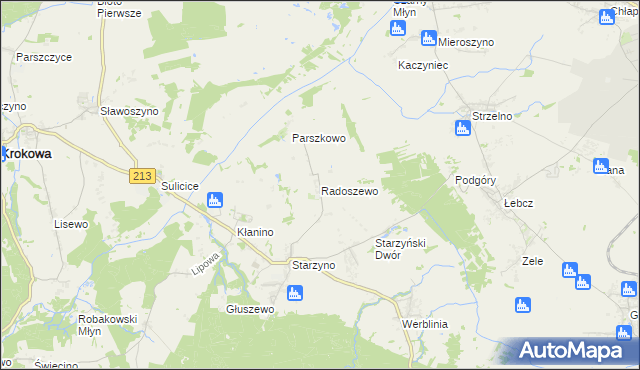 mapa Radoszewo, Radoszewo na mapie Targeo