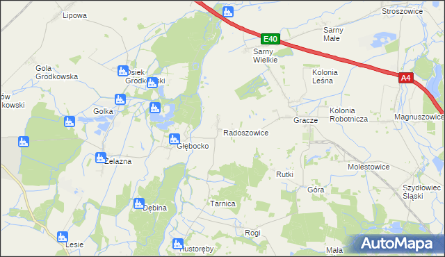 mapa Radoszowice, Radoszowice na mapie Targeo