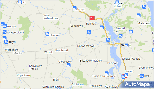 mapa Radwańczewo, Radwańczewo na mapie Targeo