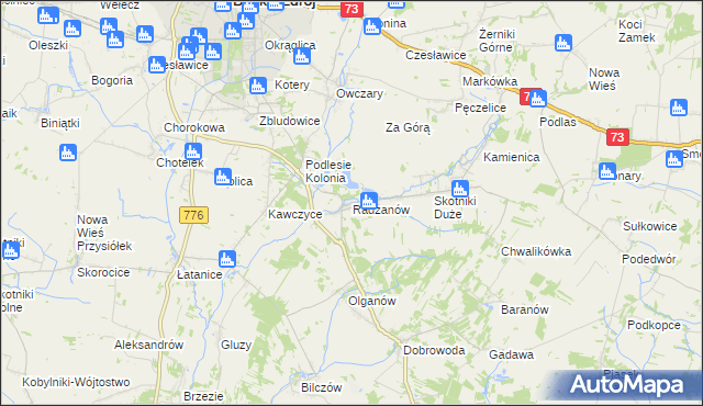 mapa Radzanów gmina Busko-Zdrój, Radzanów gmina Busko-Zdrój na mapie Targeo