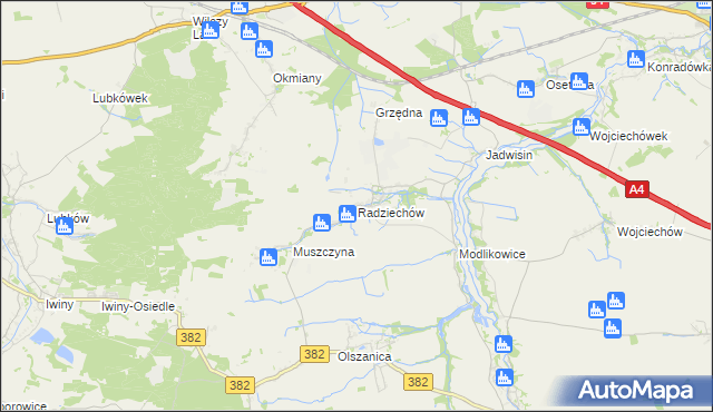 mapa Radziechów, Radziechów na mapie Targeo