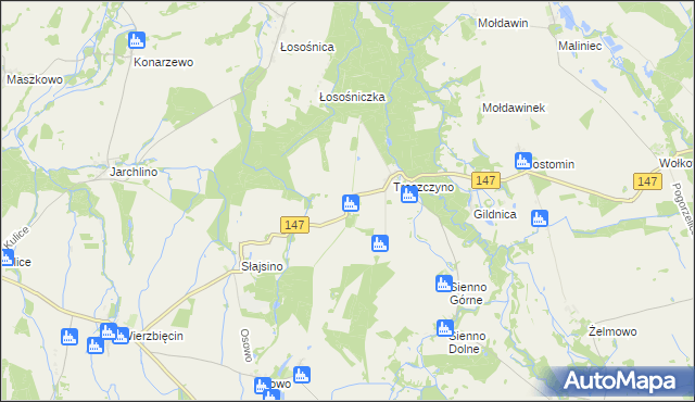 mapa Radzim gmina Radowo Małe, Radzim gmina Radowo Małe na mapie Targeo