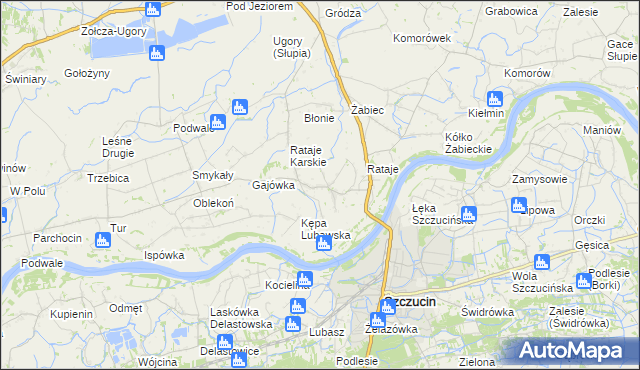 mapa Rataje Słupskie, Rataje Słupskie na mapie Targeo