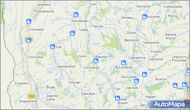 mapa Ratułów, Ratułów na mapie Targeo