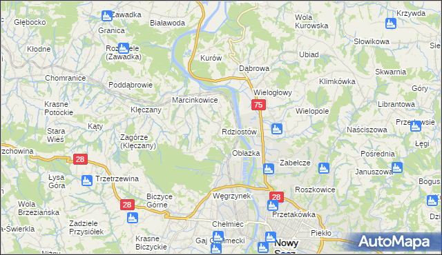 mapa Rdziostów, Rdziostów na mapie Targeo