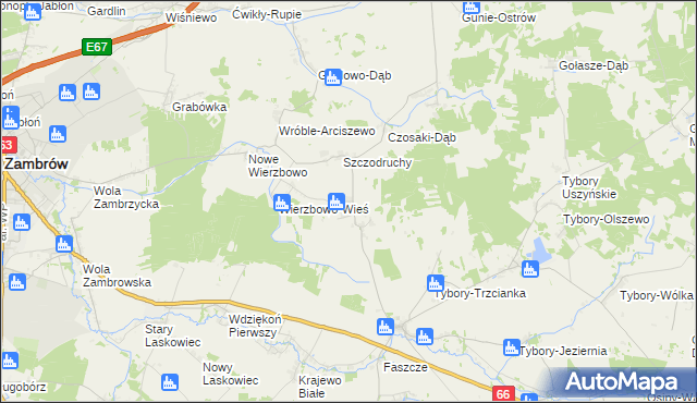 mapa Rębiszewo-Zegadły, Rębiszewo-Zegadły na mapie Targeo