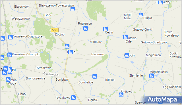 mapa Reczewo, Reczewo na mapie Targeo