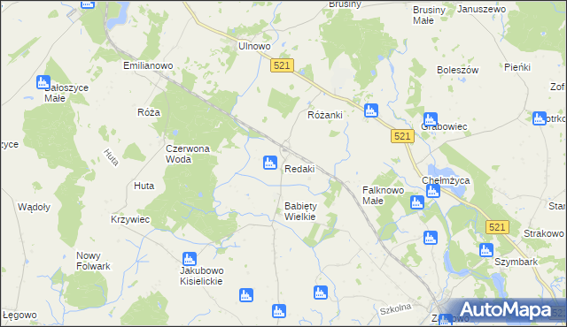 mapa Redaki, Redaki na mapie Targeo