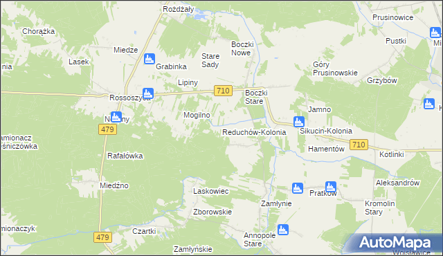 mapa Reduchów-Kolonia, Reduchów-Kolonia na mapie Targeo