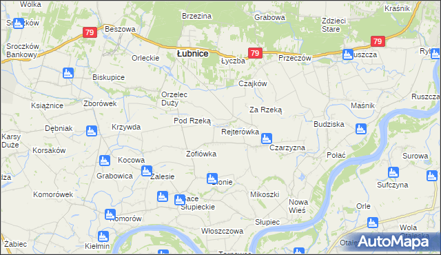 mapa Rejterówka, Rejterówka na mapie Targeo