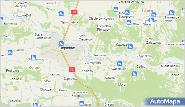 mapa Rekówka, Rekówka na mapie Targeo