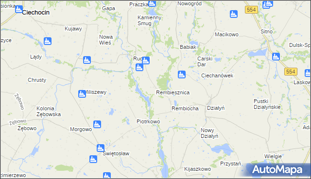 mapa Rembiesznica, Rembiesznica na mapie Targeo