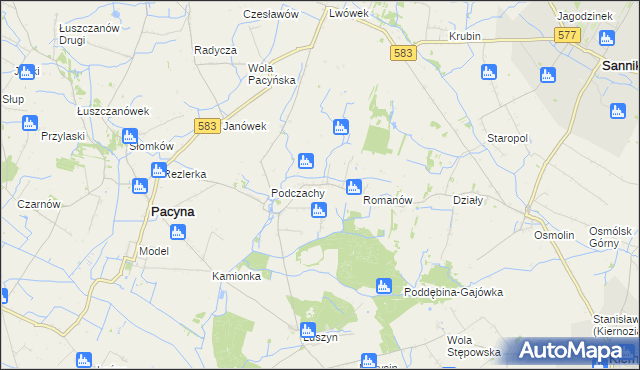 mapa Remki, Remki na mapie Targeo