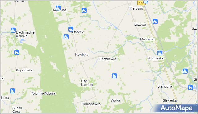 mapa Reszkowce, Reszkowce na mapie Targeo