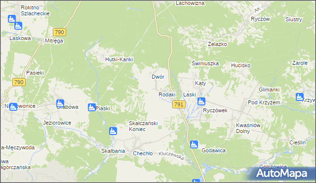 mapa Rodaki, Rodaki na mapie Targeo