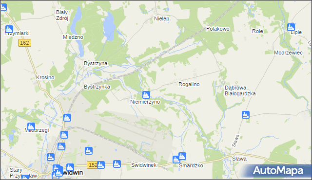 mapa Rogalinko, Rogalinko na mapie Targeo