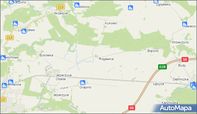 mapa Rogawica, Rogawica na mapie Targeo