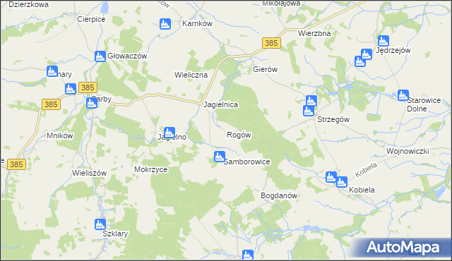 mapa Rogów gmina Grodków, Rogów gmina Grodków na mapie Targeo